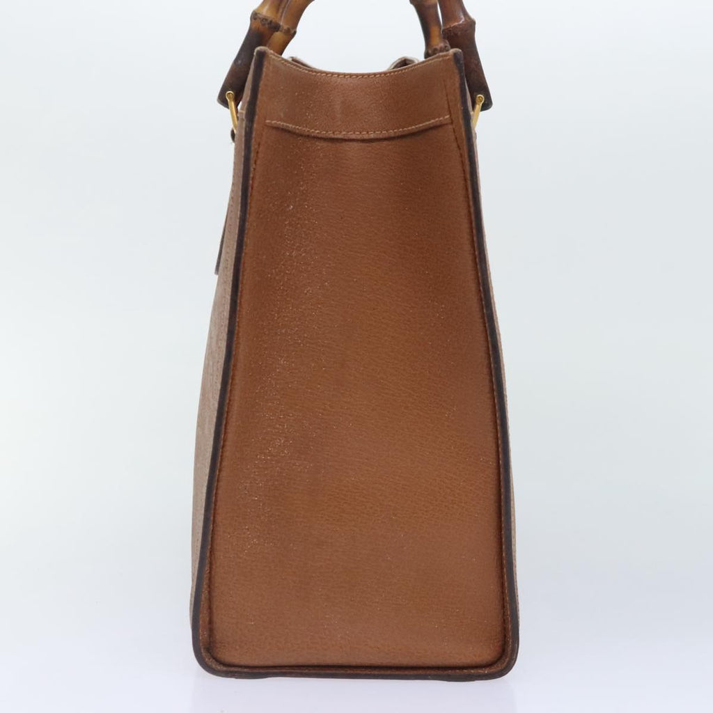 GUCCI Bamboo Hand Bag Leather Brown Gold 002 0260 2615 90191