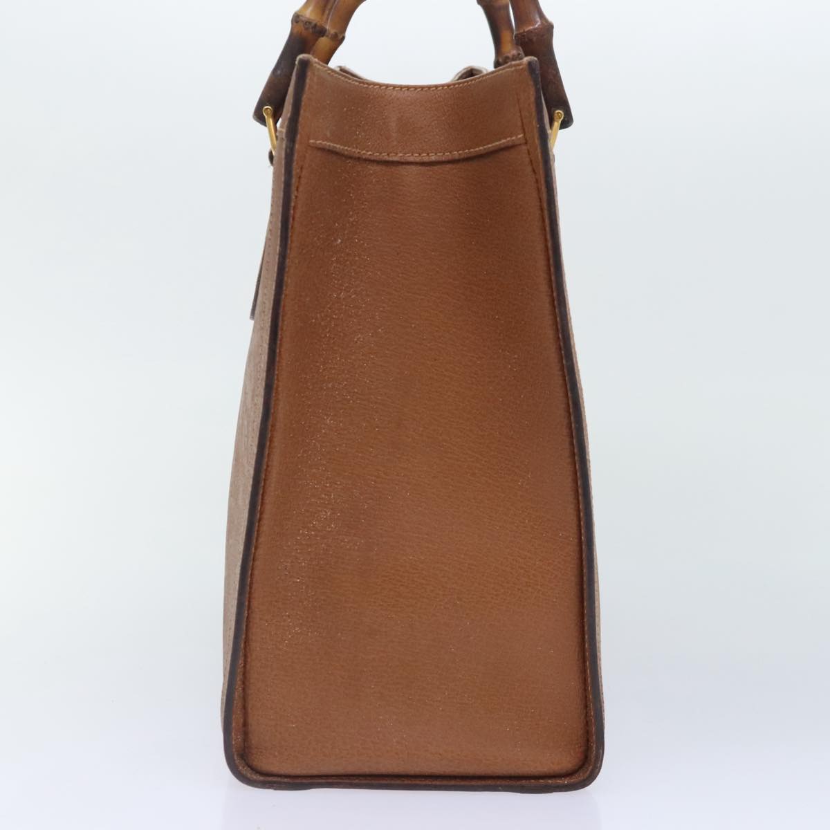 GUCCI Bamboo Hand Bag Leather Brown Gold 002 0260 2615 90191