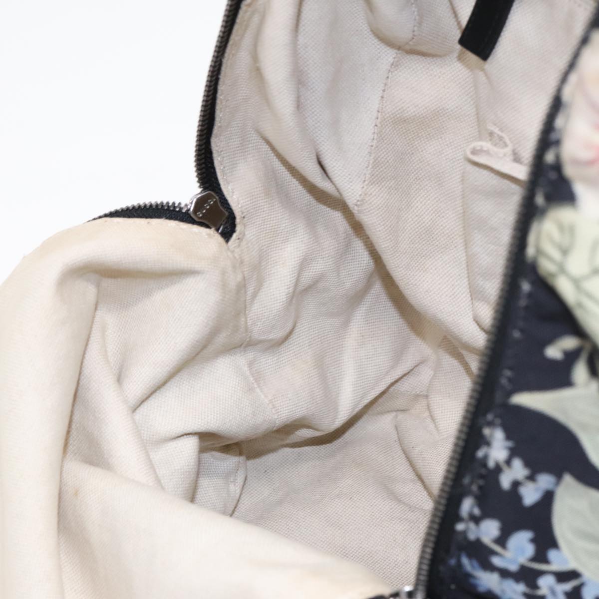 GUCCI Flora Backpack Canvas Black Silver 353476 90194