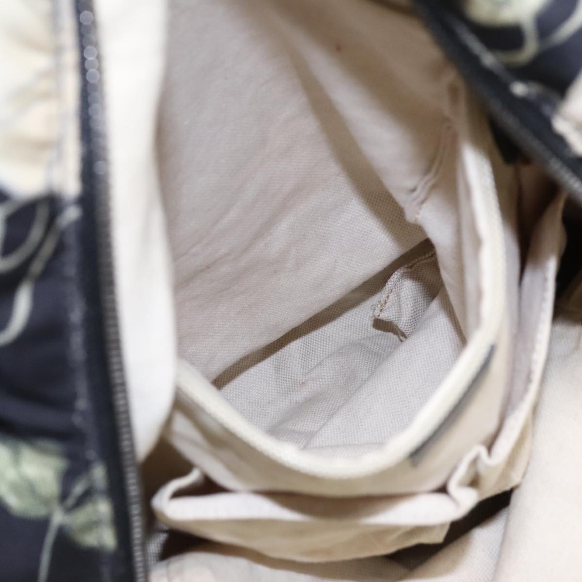 GUCCI Flora Backpack Canvas Black Silver 353476 90194