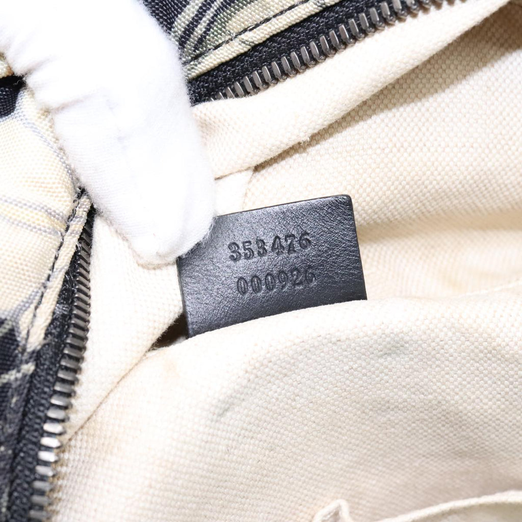 GUCCI Flora Backpack Canvas Black Silver 353476 90194