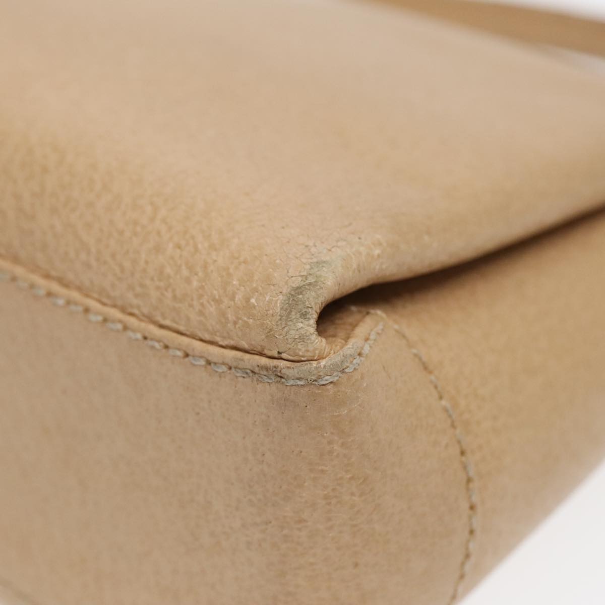 GUCCI Bamboo Hand Bag Leather 2way Beige Gold 000 33 0240 90195
