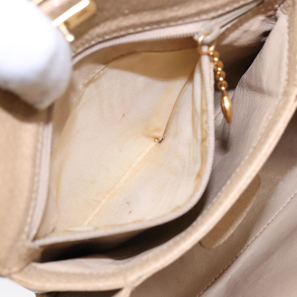 GUCCI Bamboo Hand Bag Leather 2way Beige Gold 000 33 0240 90195