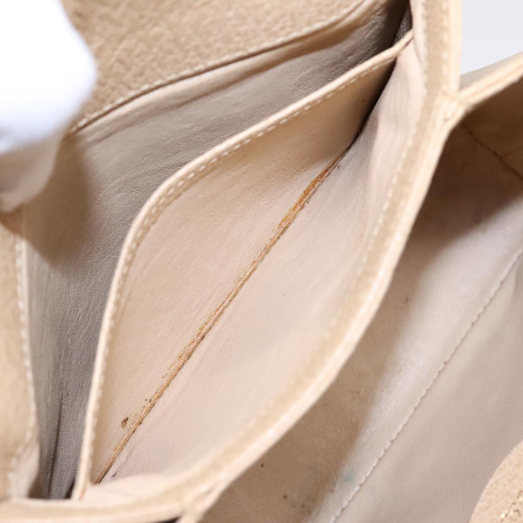GUCCI Bamboo Hand Bag Leather 2way Beige Gold 000 33 0240 90195