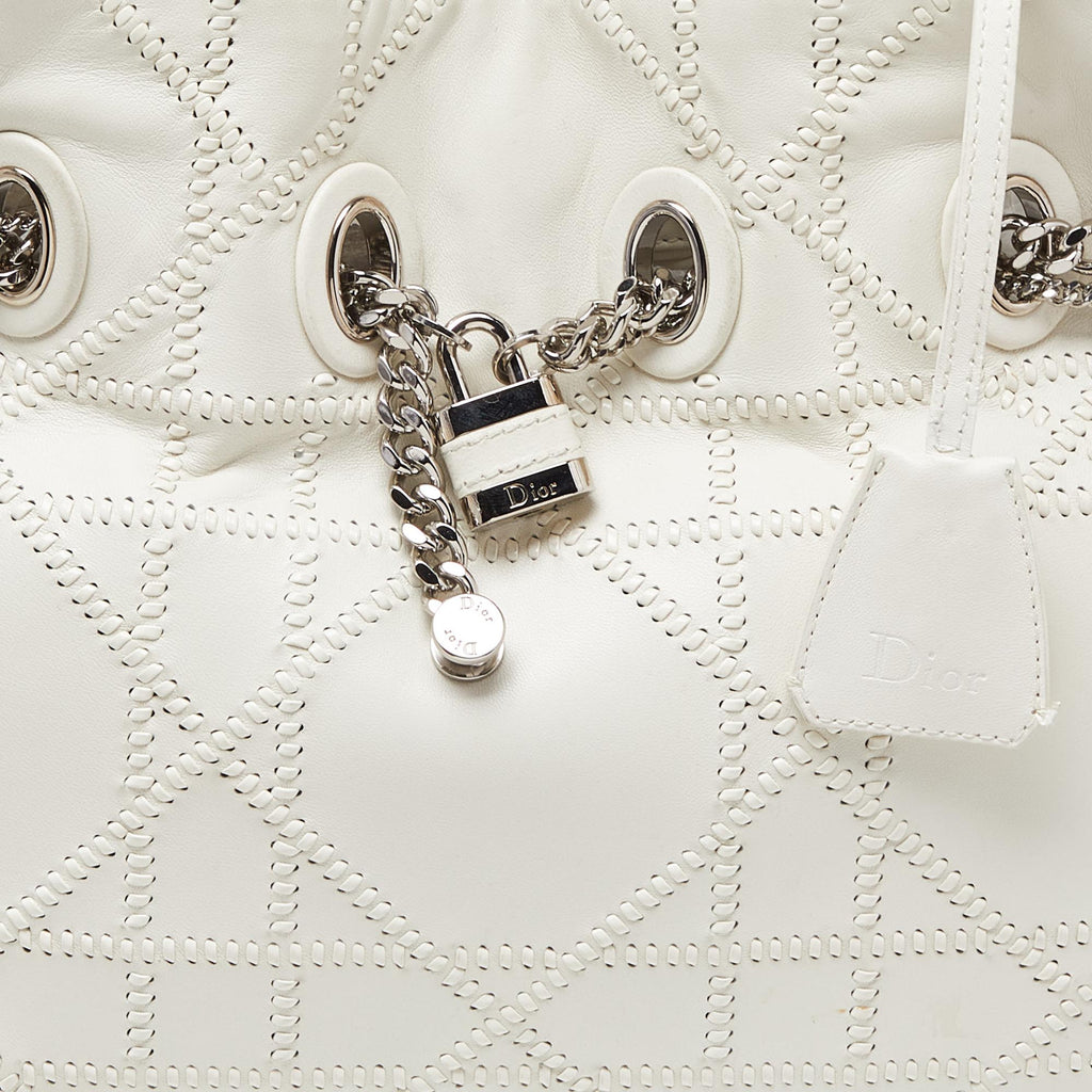 DiorCannage Leather Chri Chri Chain Tote