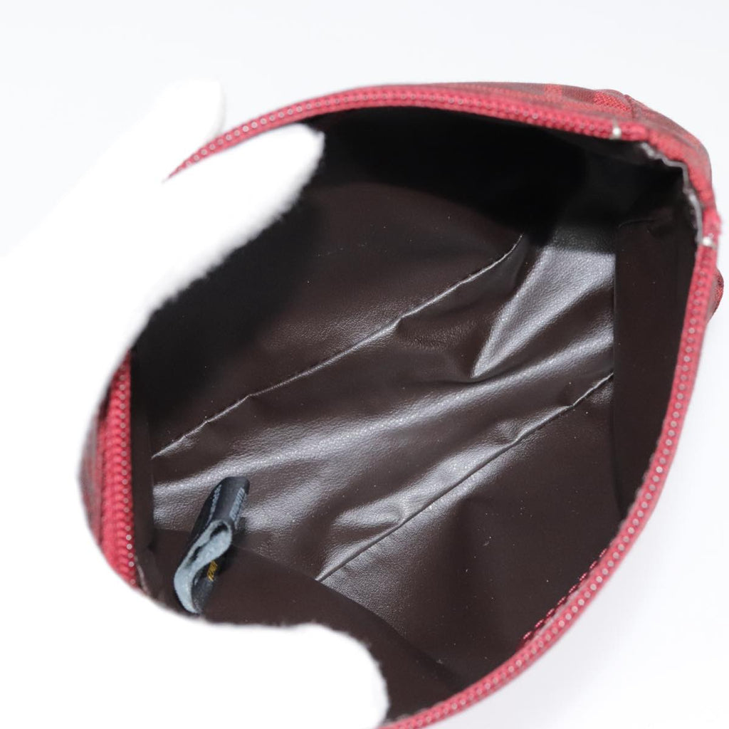 FENDI Zucca Canvas Pouch Red Gold 90202