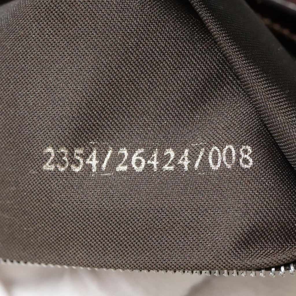 FENDI Zucca Canvas Mamma Baguette Shoulder Bag Beige Brown Silver 90203