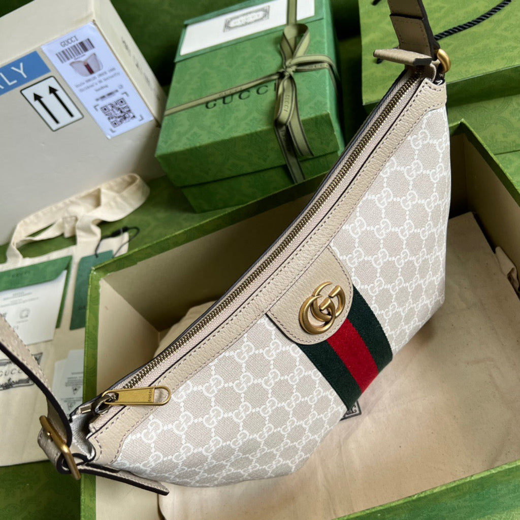gg Ophidia gg Small Shoulder Bag Beige For Women, Women’s Bags 11.8in/30cm gg 598125 UULAT 9682