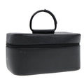 GUCCI Cosmetic Pouch Leather Black Gold 90255