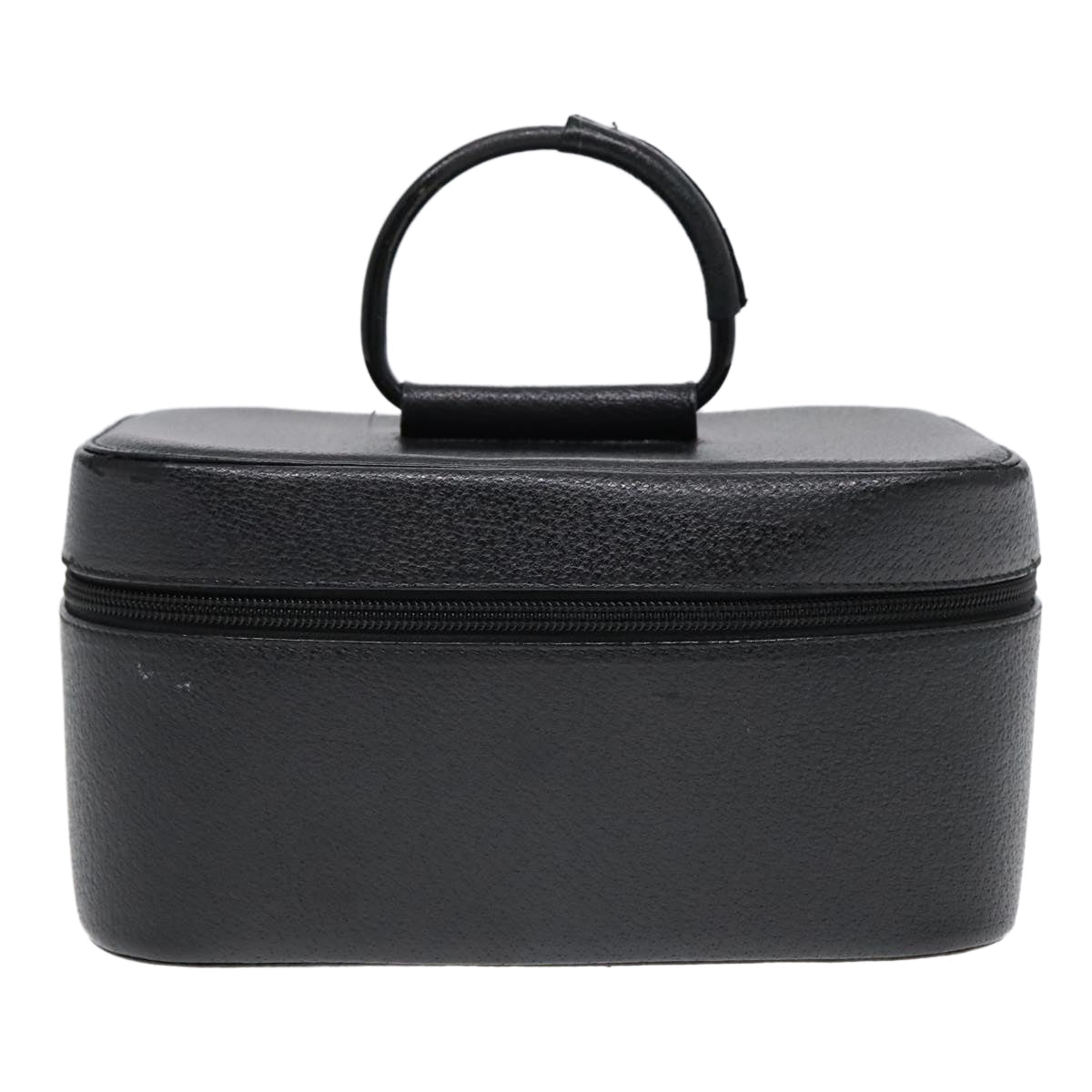 GUCCI Cosmetic Pouch Leather Black Gold 90255