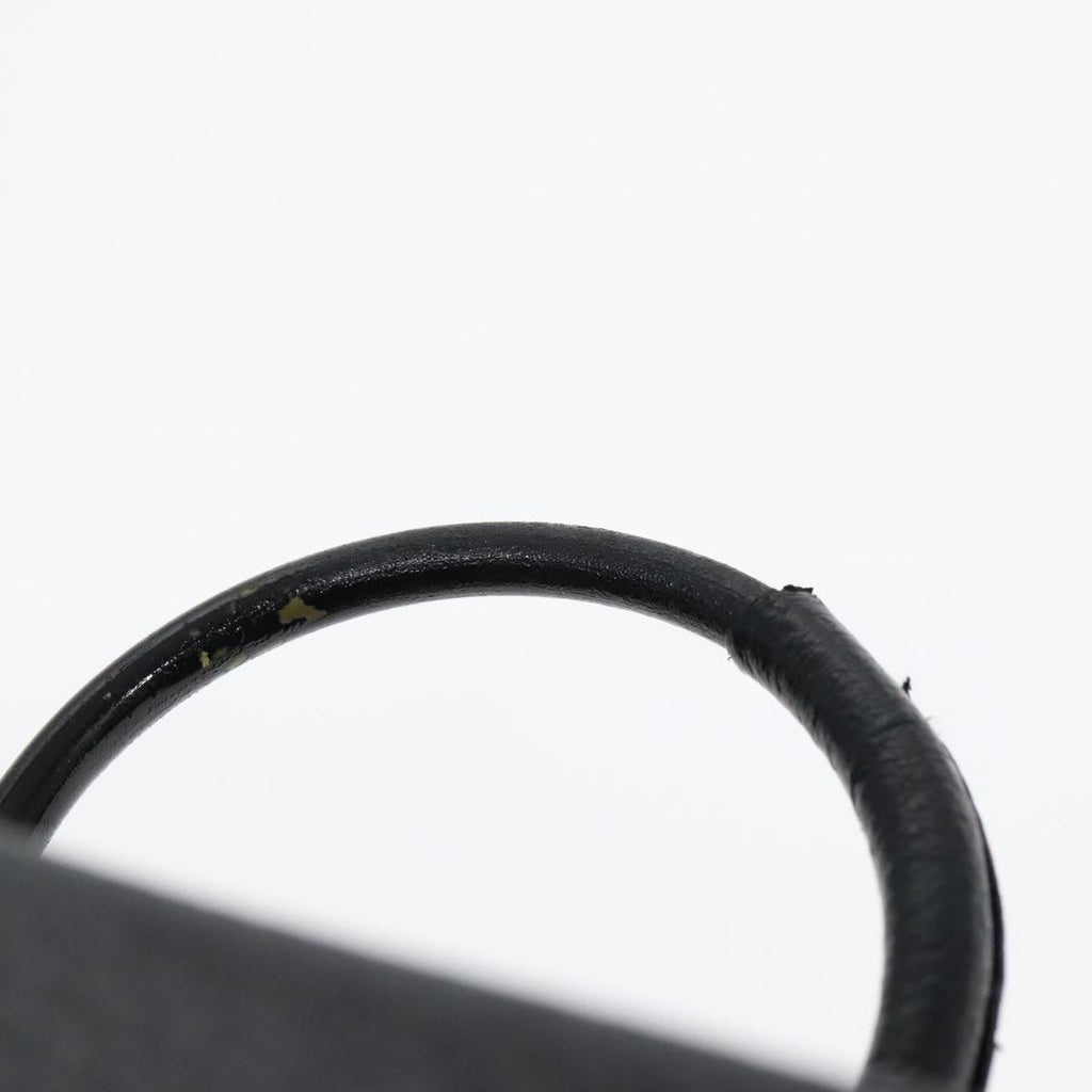GUCCI Cosmetic Pouch Leather Black Gold 90255