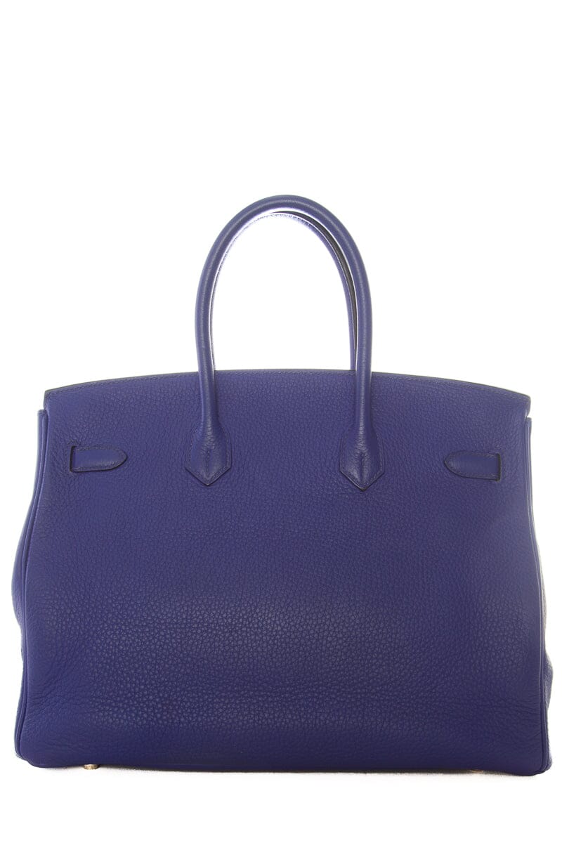 HermÃƒÆ’Ã‚Â¨s Blue Electric Birkin 35 Togo GHW  Handbag