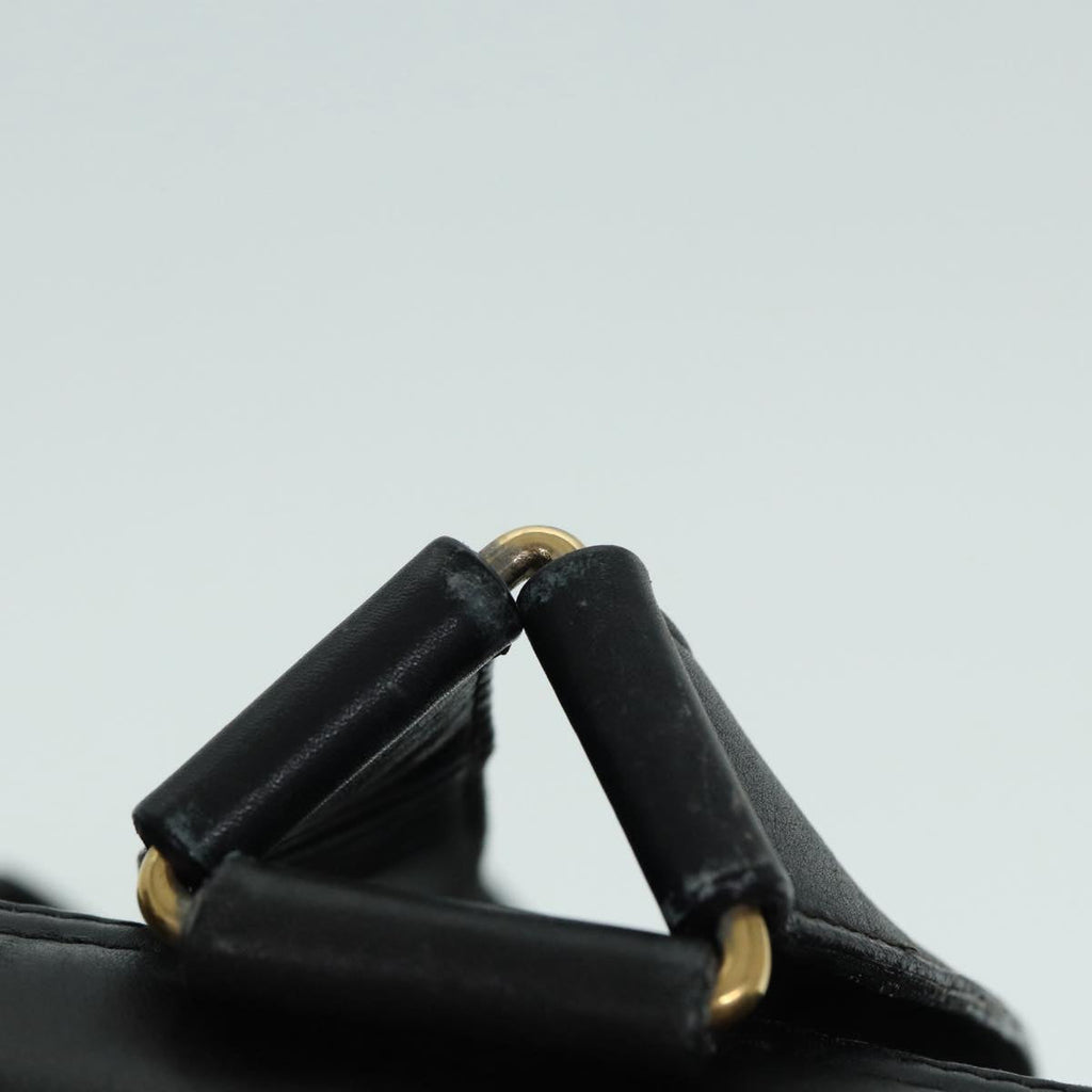 GUCCI Bamboo Backpack Leather Black Gold 003 1998 0016 90321