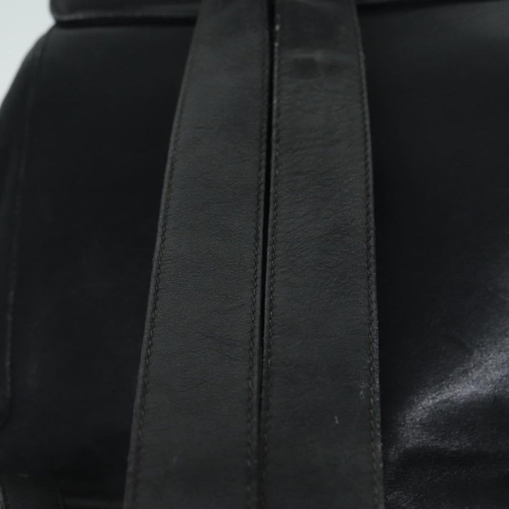 GUCCI Bamboo Backpack Leather Black Gold 003 1998 0016 90321