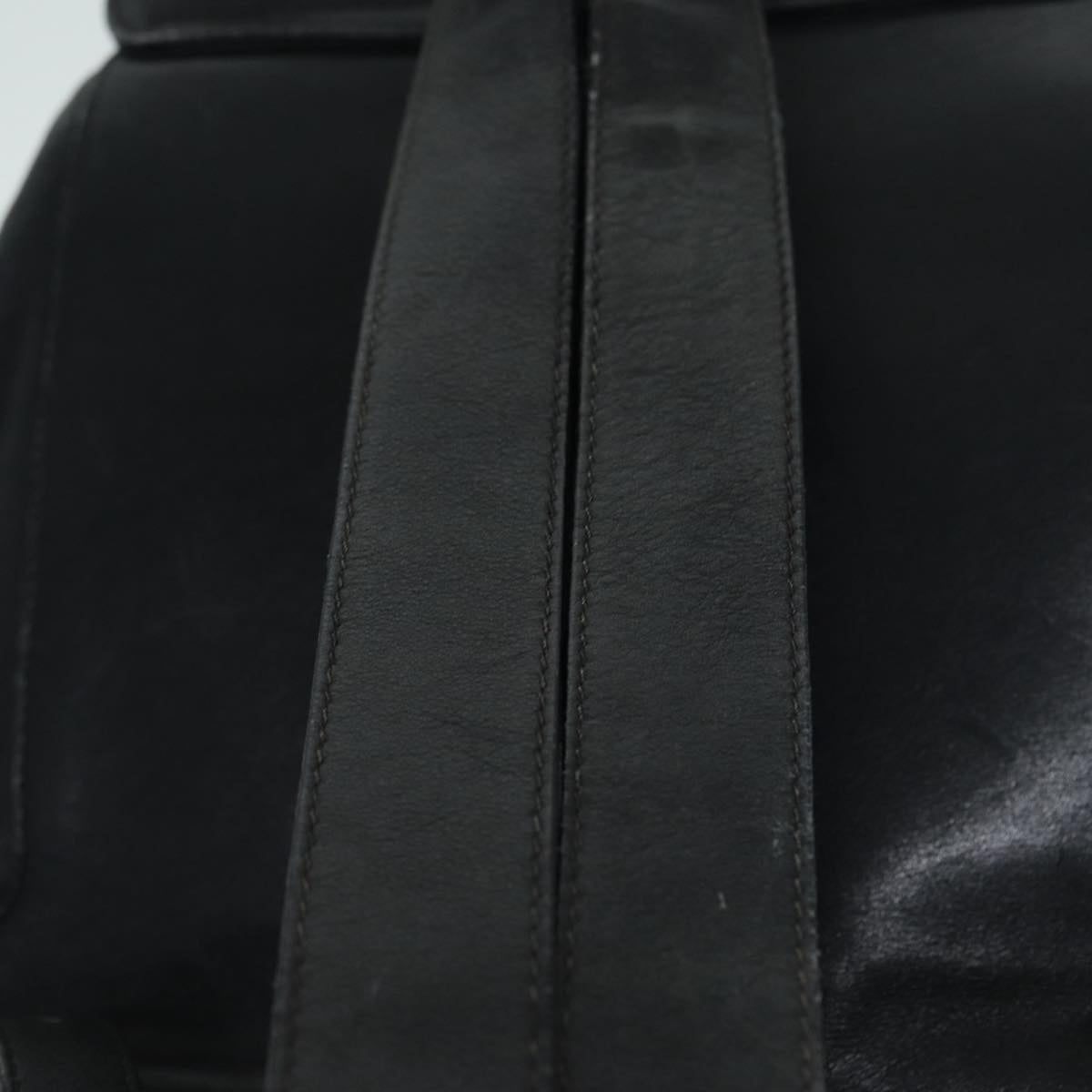GUCCI Bamboo Backpack Leather Black Gold 003 1998 0016 90321