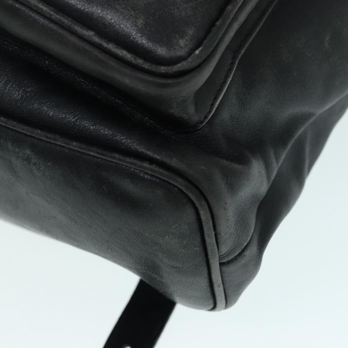 GUCCI Bamboo Backpack Leather Black Gold 003 1998 0016 90321