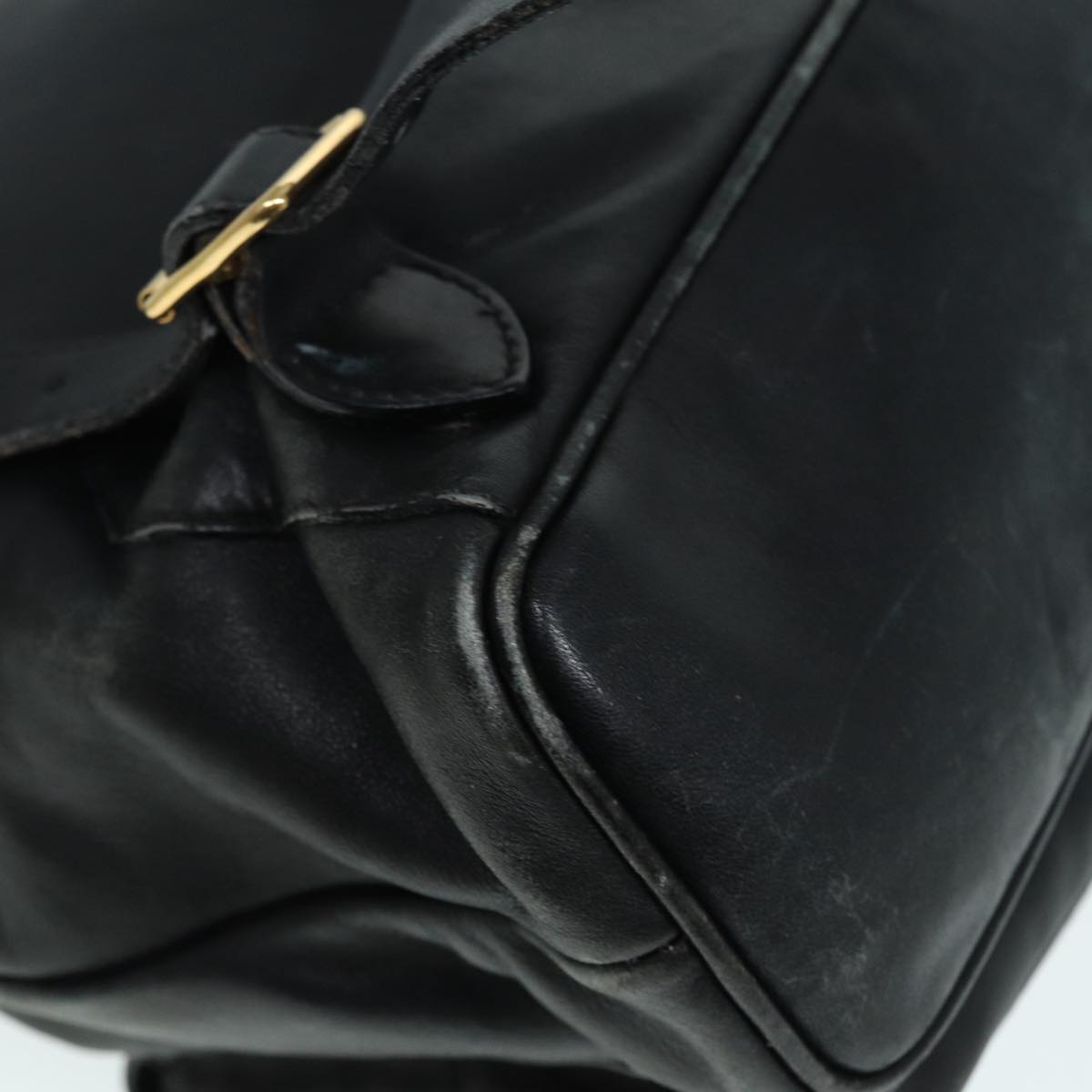 GUCCI Bamboo Backpack Leather Black Gold 003 1998 0016 90321