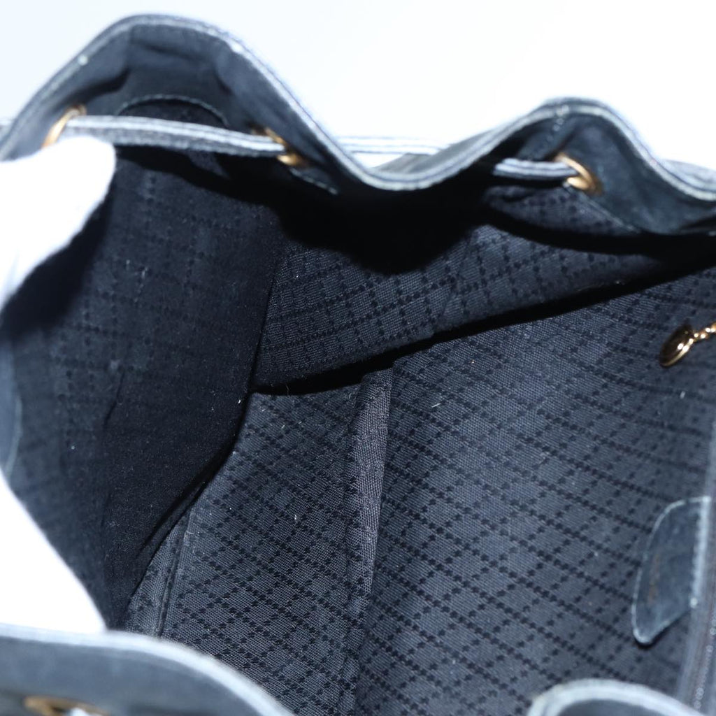 GUCCI Bamboo Backpack Leather Black Gold 003 1998 0016 90321