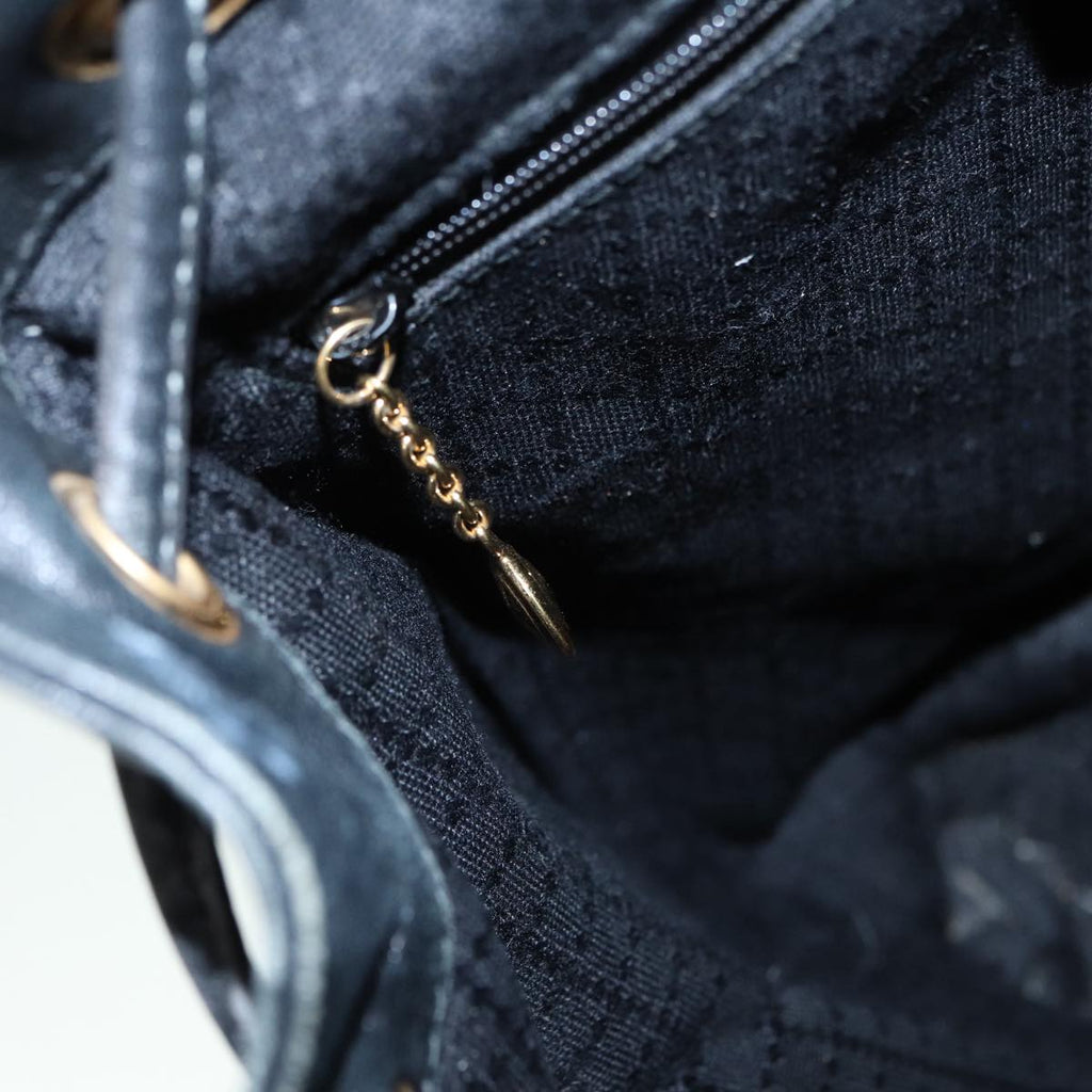 GUCCI Bamboo Backpack Leather Black Gold 003 1998 0016 90321