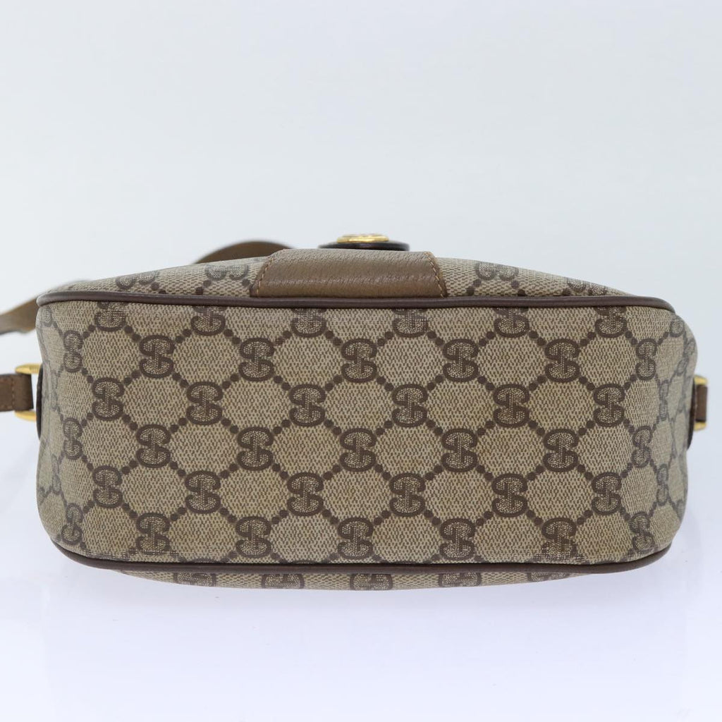 GUCCI GG Supreme Web Sherry Line Shoulder Bag PVC Beige Red 89 02 032 90332