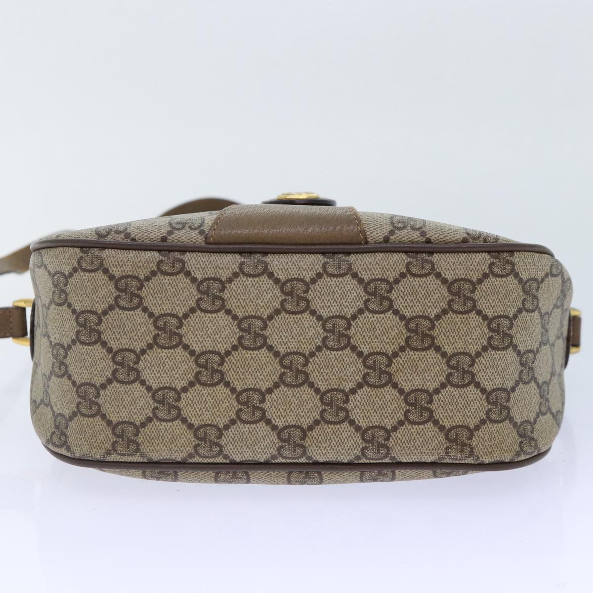 GUCCI GG Supreme Web Sherry Line Shoulder Bag PVC Beige Red 89 02 032 90332
