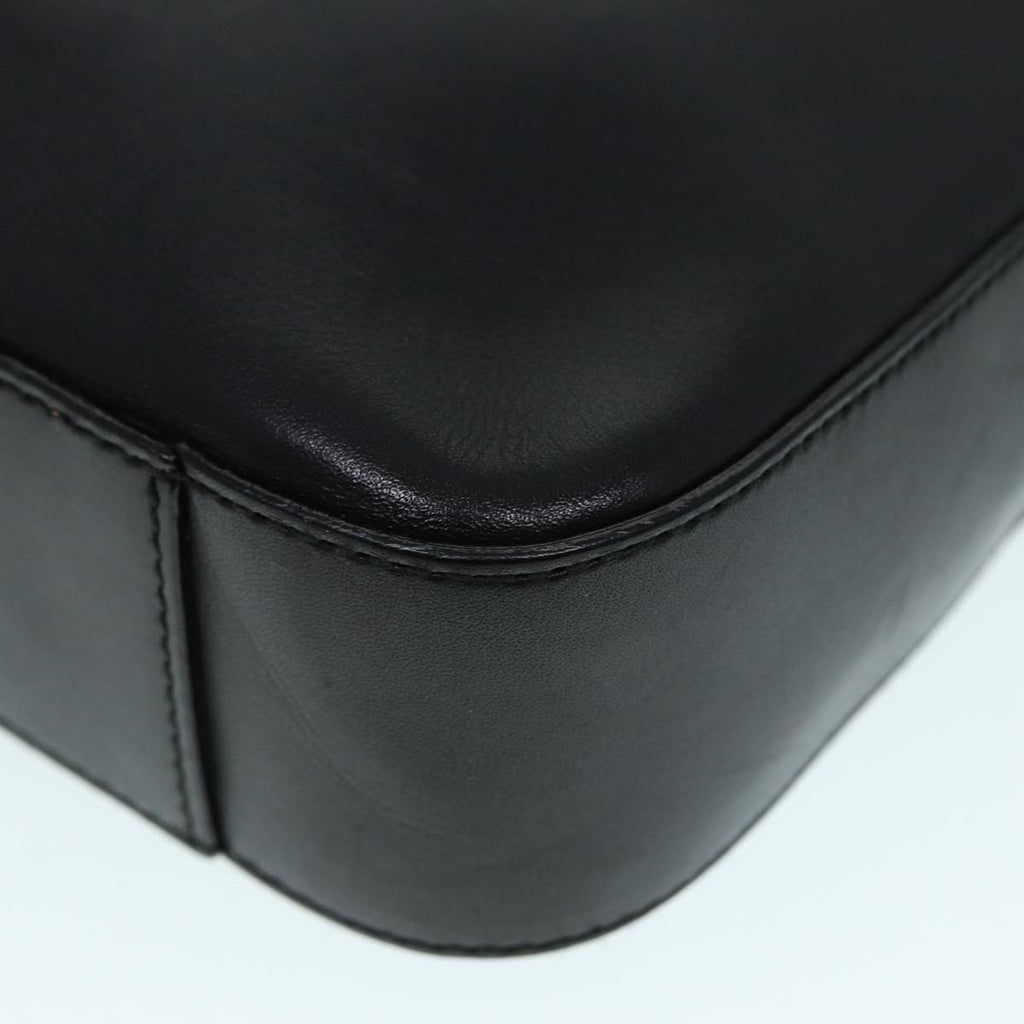 GUCCI Shoulder Bag Leather Black Silver 001 3812 90353