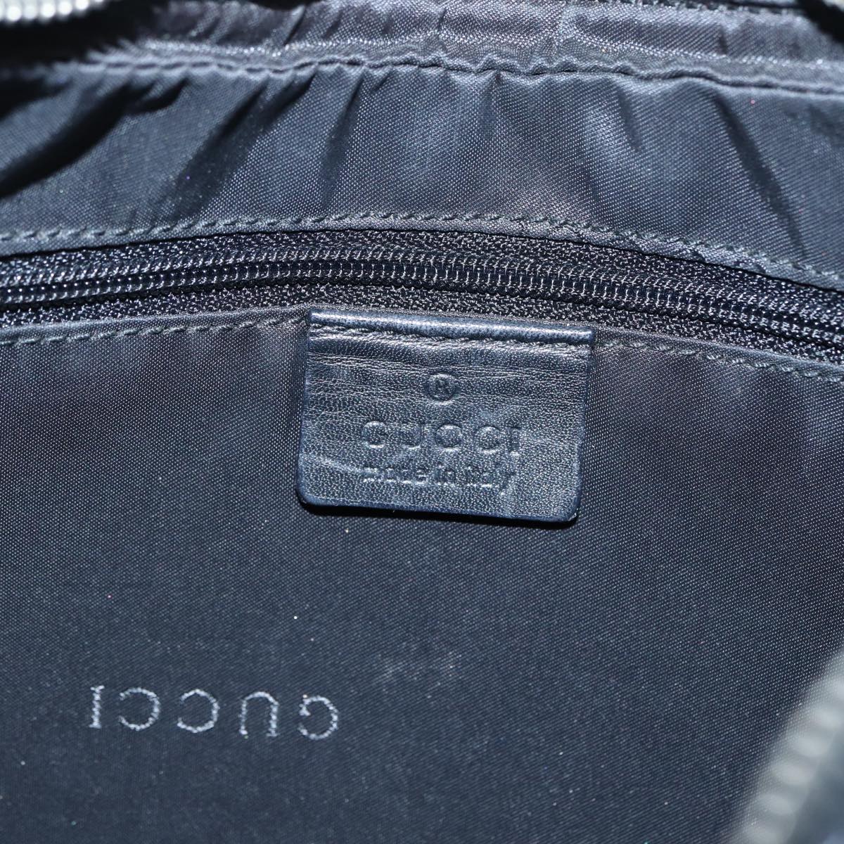 GUCCI Shoulder Bag Leather Black Silver 001 3812 90353