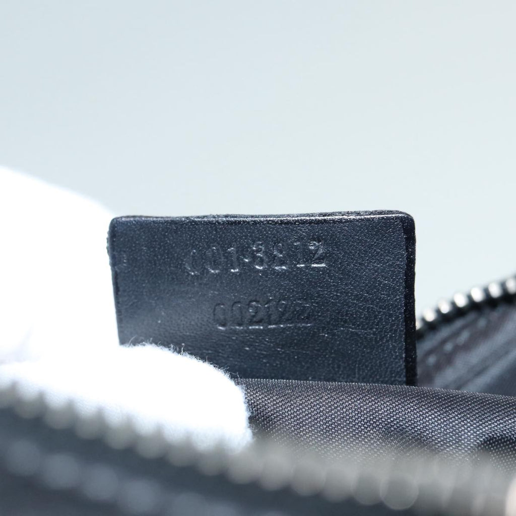 GUCCI Shoulder Bag Leather Black Silver 001 3812 90353