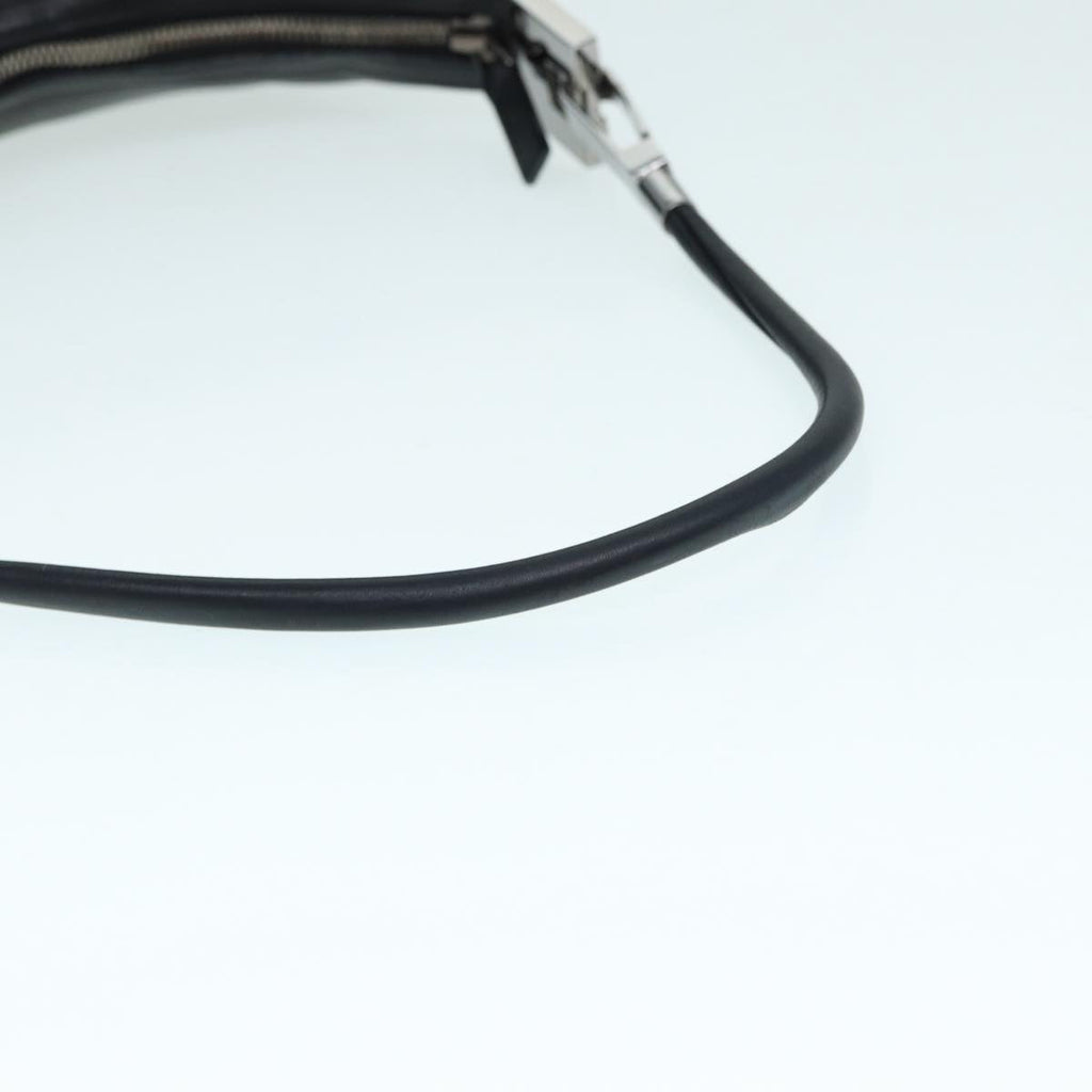 GUCCI Shoulder Bag Leather Black Silver 001 3812 90353