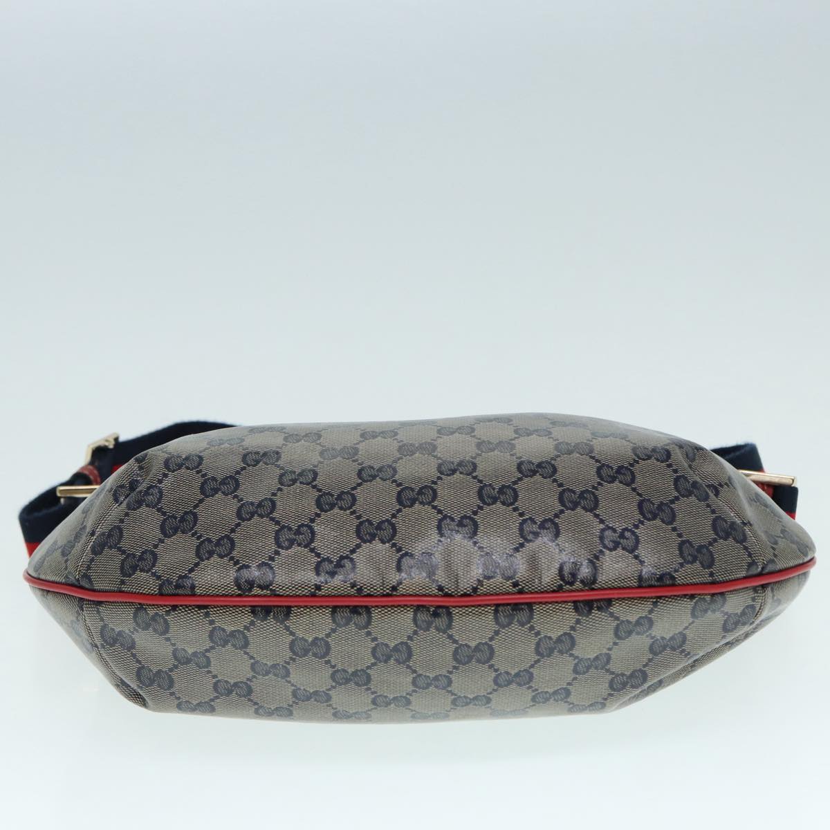 GUCCI GG Crystal Sherry Line Shoulder Bag Gold Red Navy 181092 90373