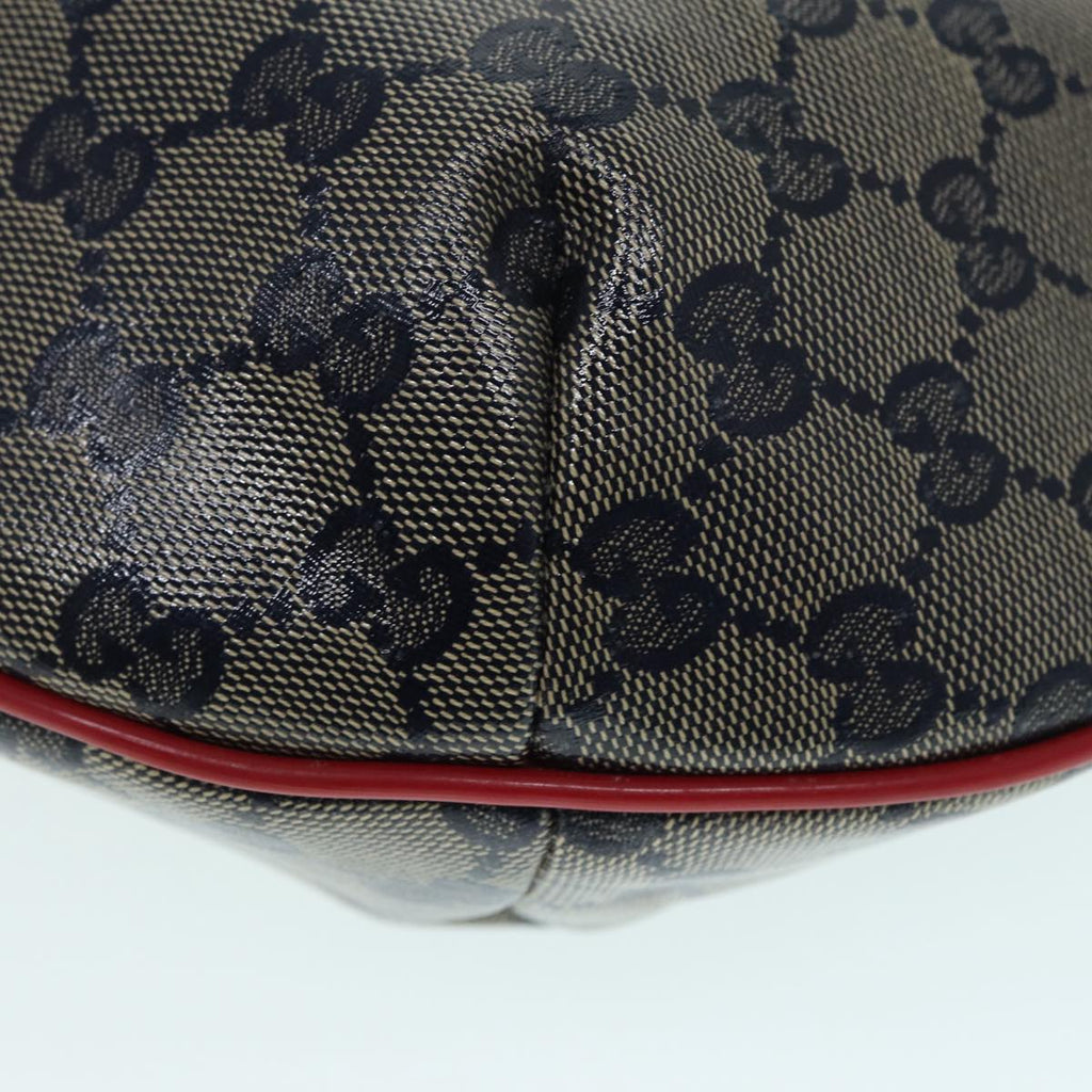 GUCCI GG Crystal Sherry Line Shoulder Bag Gold Red Navy 181092 90373