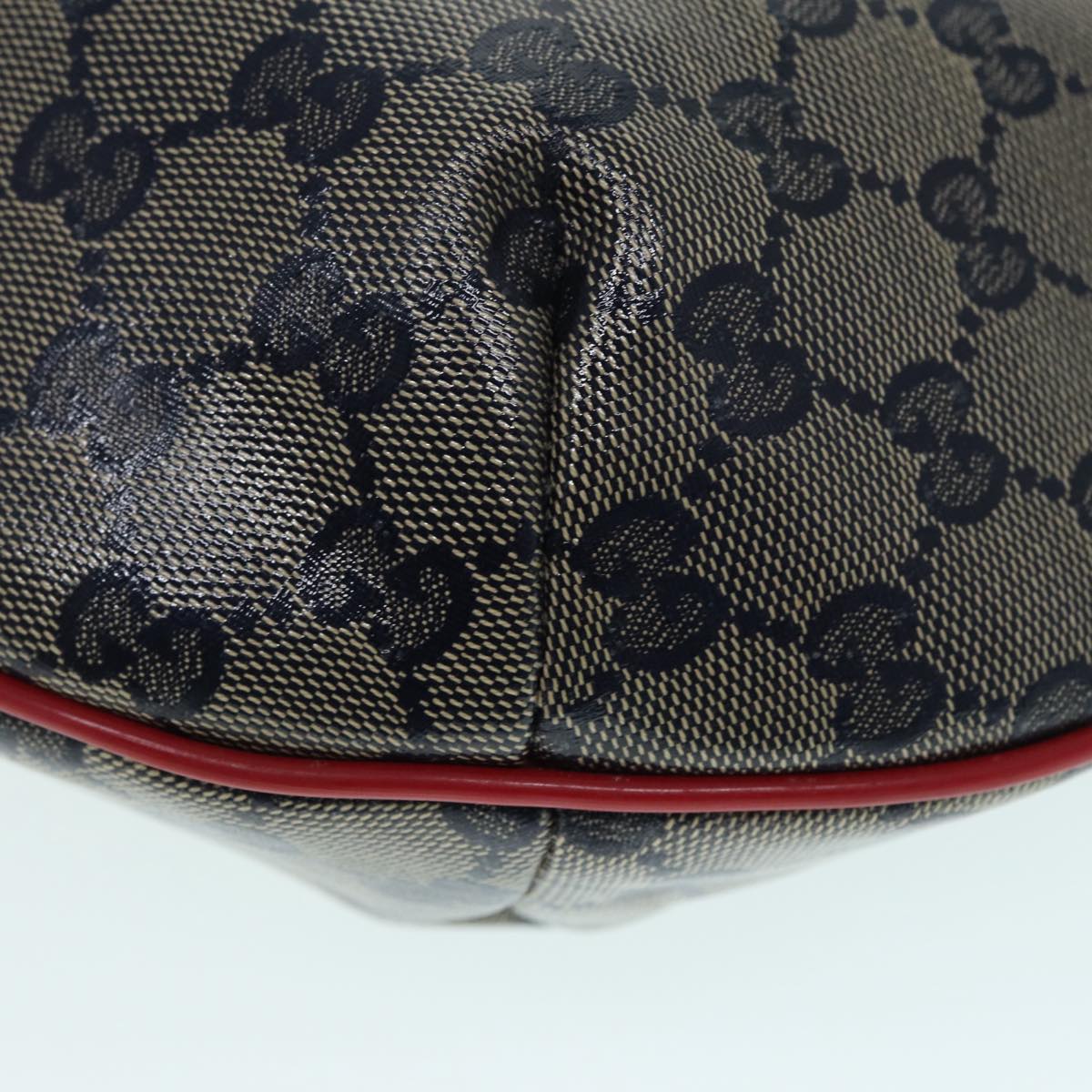 GUCCI GG Crystal Sherry Line Shoulder Bag Gold Red Navy 181092 90373