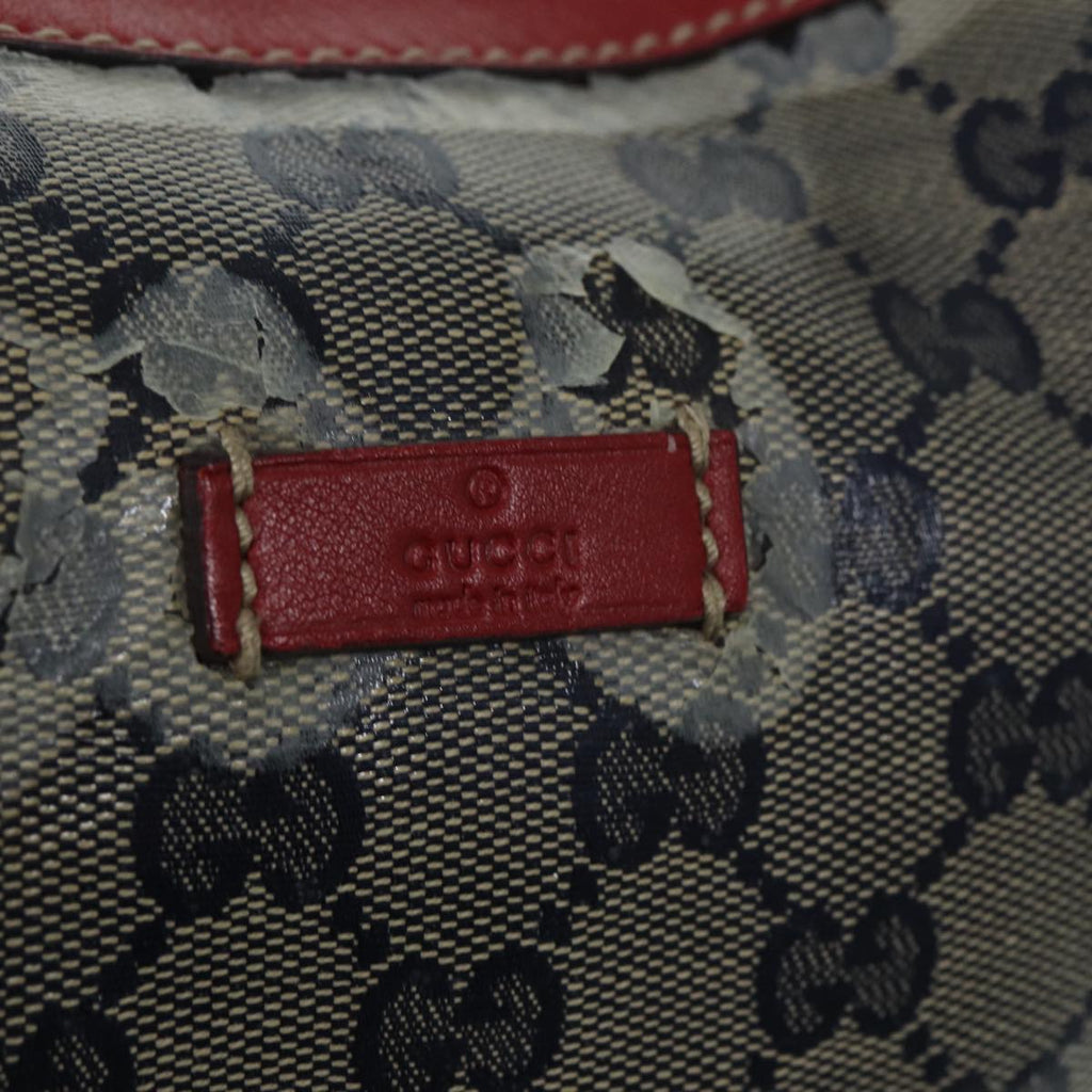 GUCCI GG Crystal Sherry Line Shoulder Bag Gold Red Navy 181092 90373