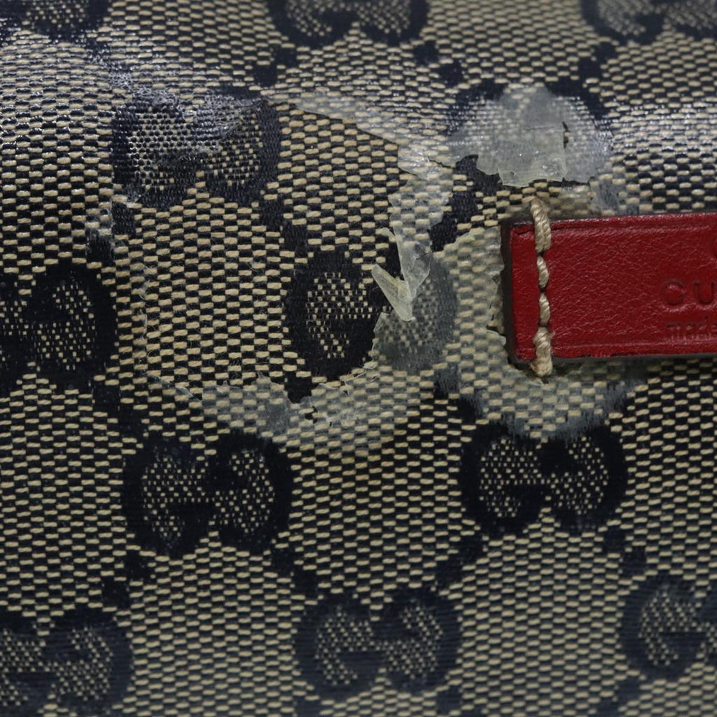 GUCCI GG Crystal Sherry Line Shoulder Bag Gold Red Navy 181092 90373