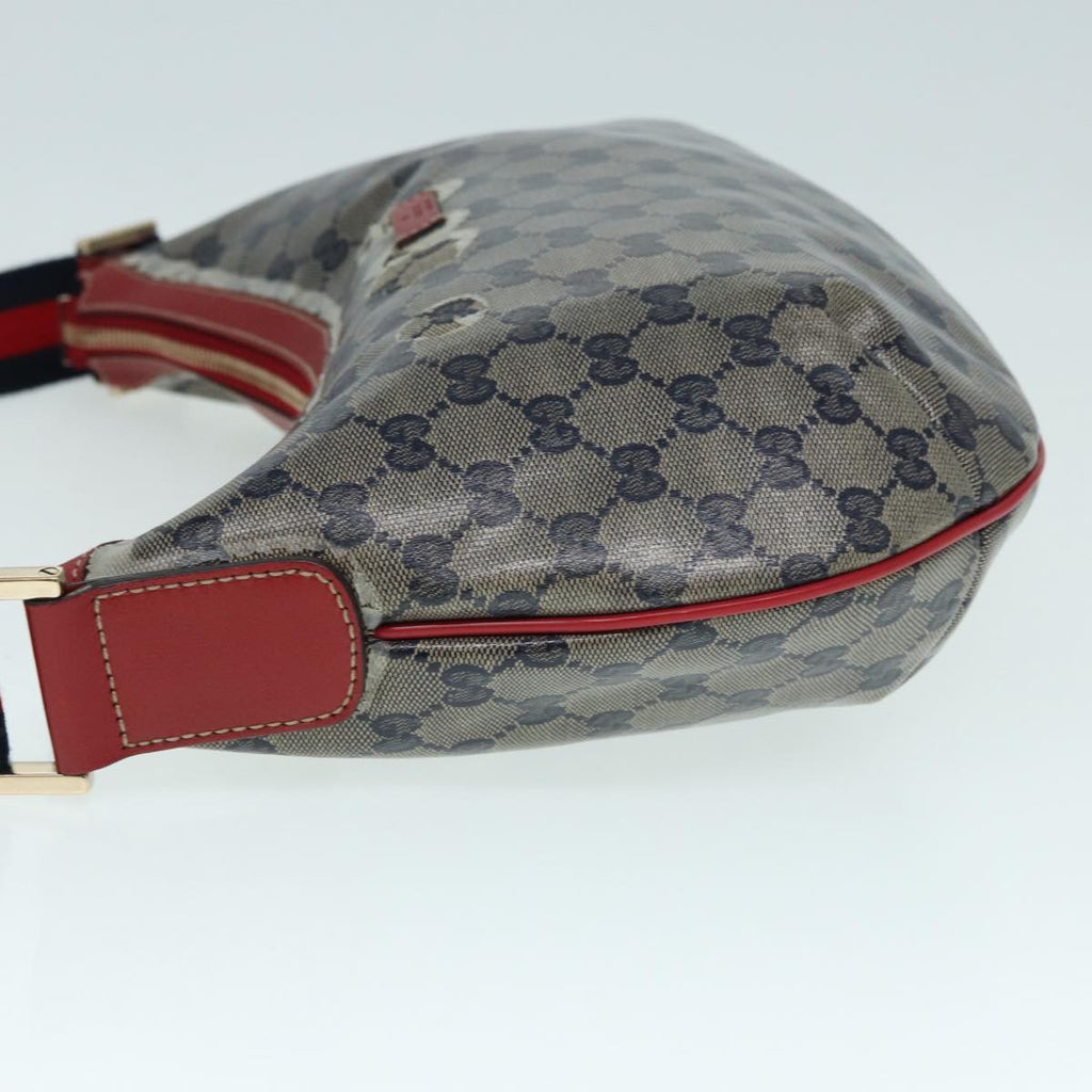 GUCCI GG Crystal Sherry Line Shoulder Bag Gold Red Navy 181092 90373