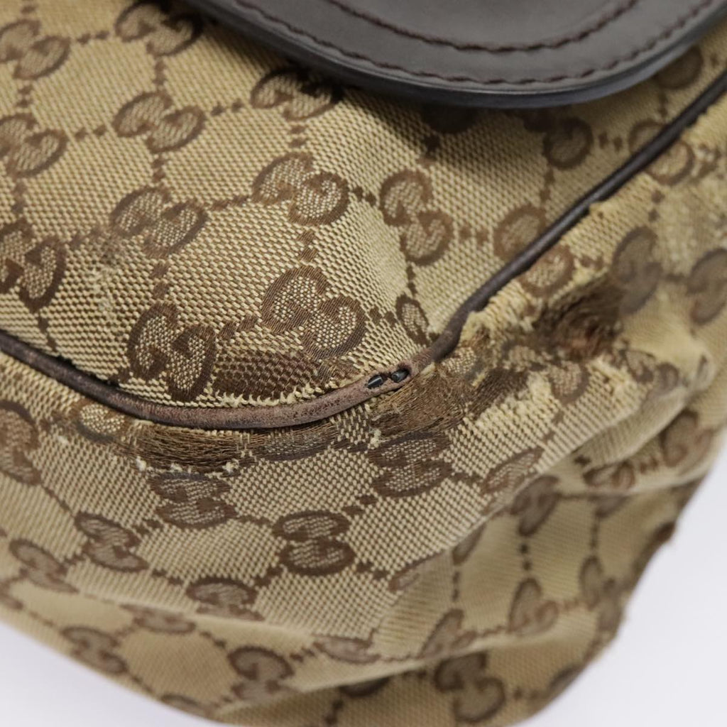 GUCCI GG Canvas Shoulder Bag Beige Gold 308452 90387