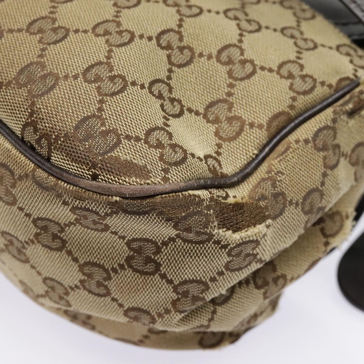 GUCCI GG Canvas Shoulder Bag Beige Gold 308452 90387