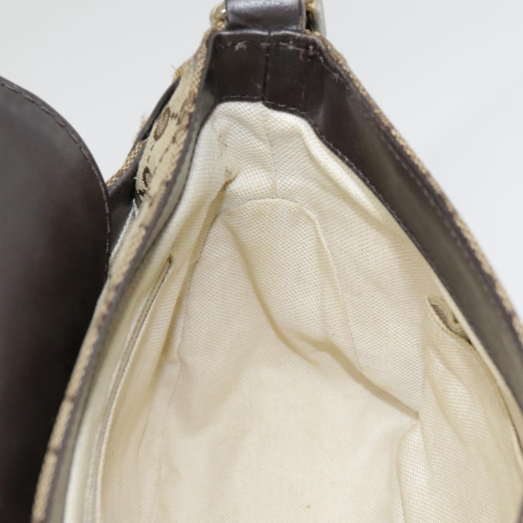 GUCCI GG Canvas Shoulder Bag Beige Gold 308452 90387
