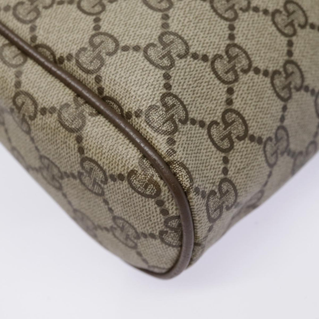 GUCCI GG Supreme Web Sherry Line Clutch Bag PVC Beige Red 89 01 012 90398