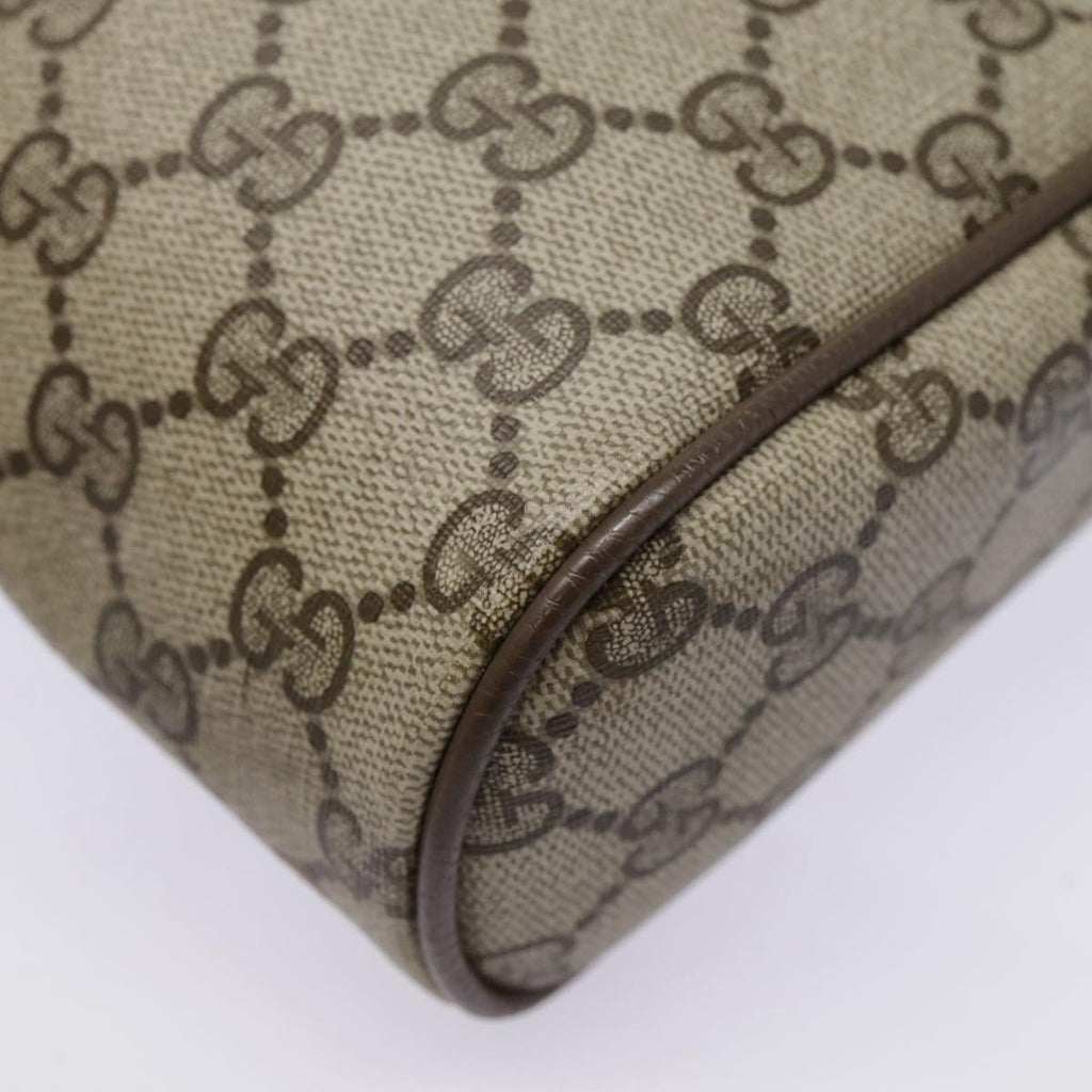 GUCCI GG Supreme Web Sherry Line Clutch Bag PVC Beige Red 89 01 012 90398