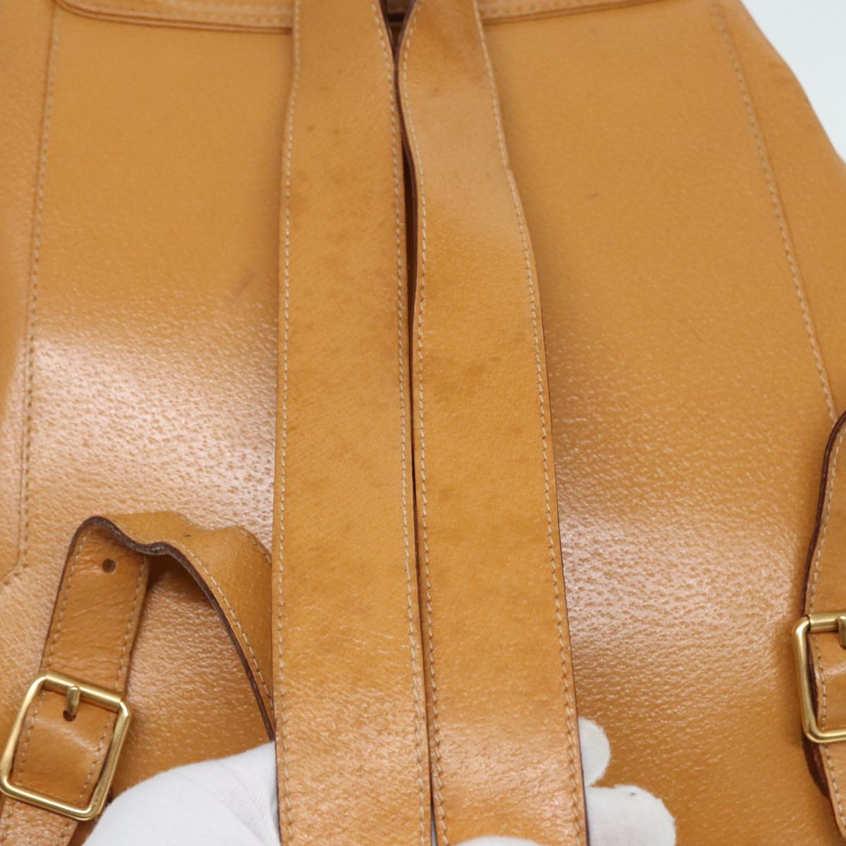 GUCCI Bamboo Backpack Leather Beige Gold 003 2058 0016 90402
