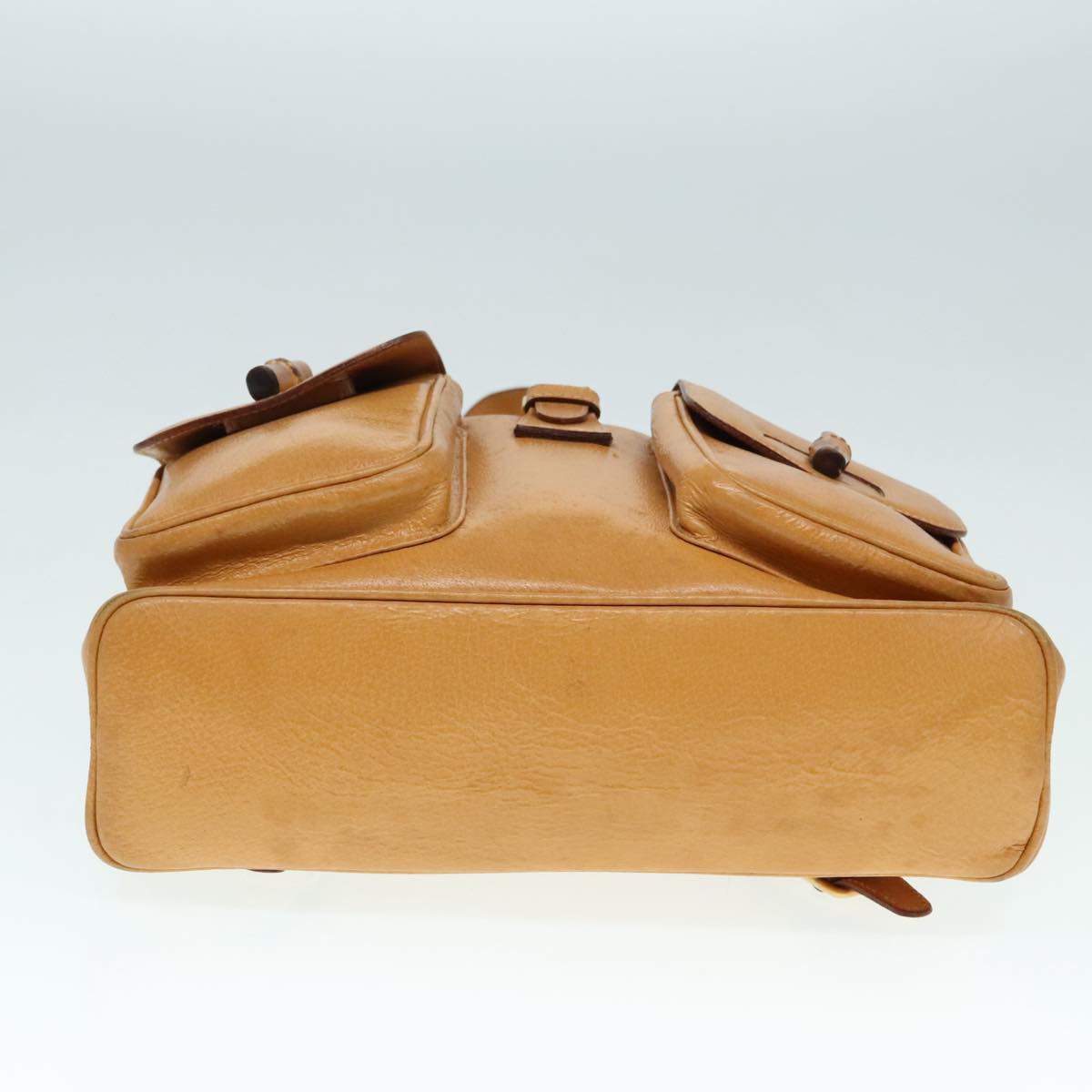 GUCCI Bamboo Backpack Leather Beige Gold 003 2058 0016 90402