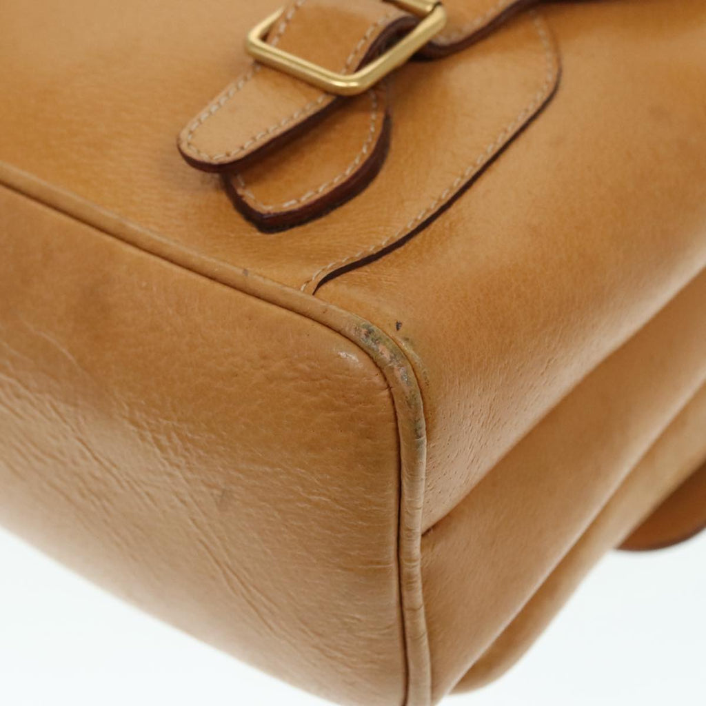 GUCCI Bamboo Backpack Leather Beige Gold 003 2058 0016 90402