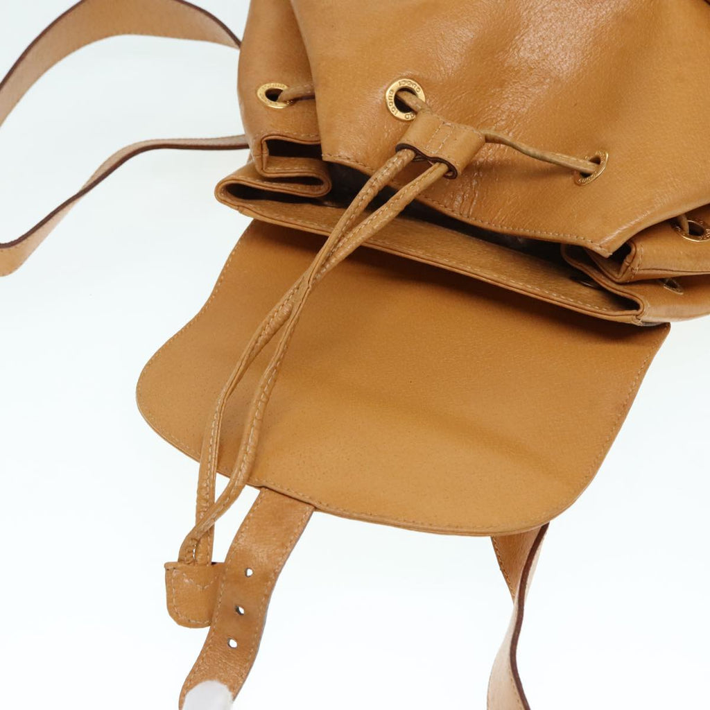GUCCI Bamboo Backpack Leather Beige Gold 003 2058 0016 90402