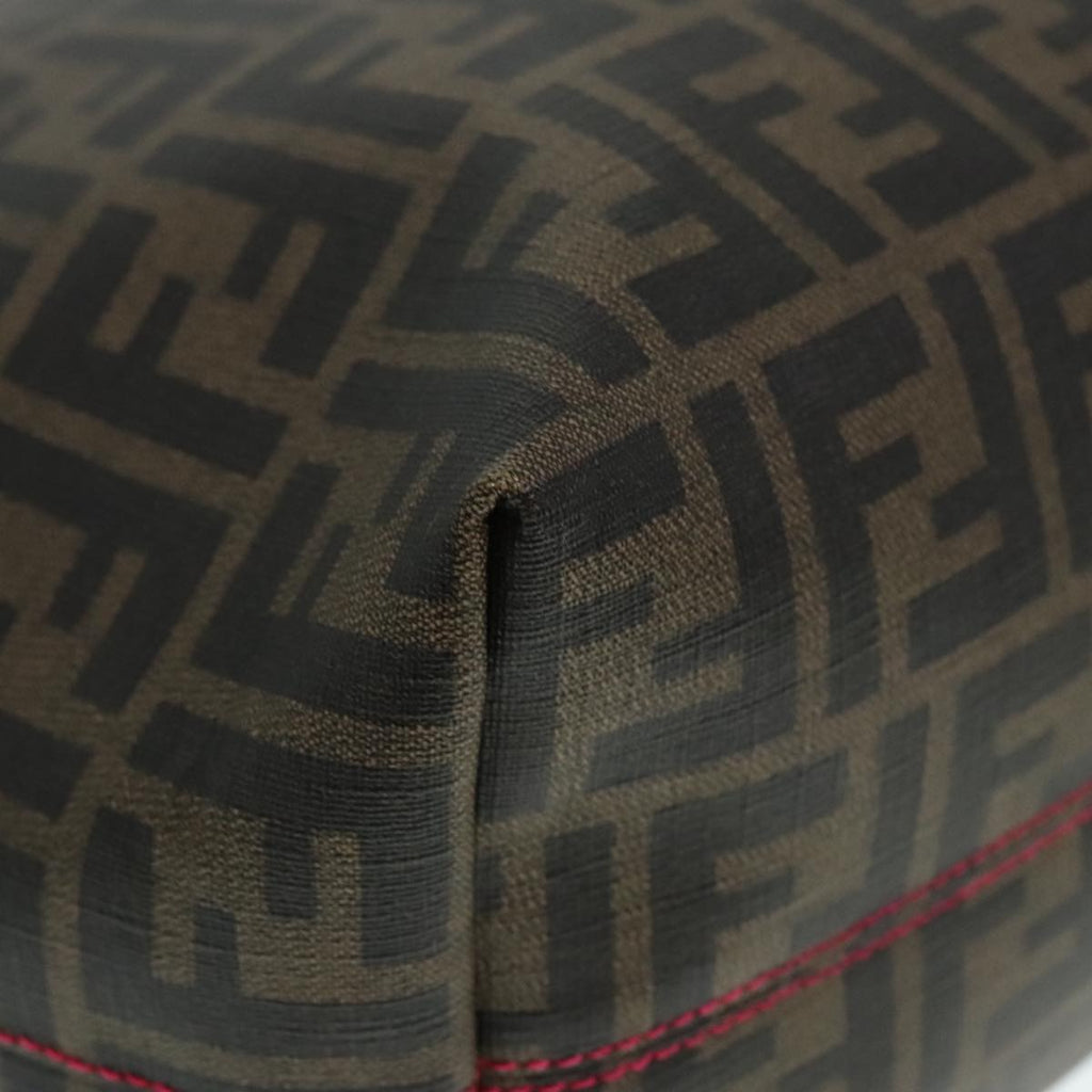 FENDI Zucca Canvas Tote Bag Brown Black gold 90403