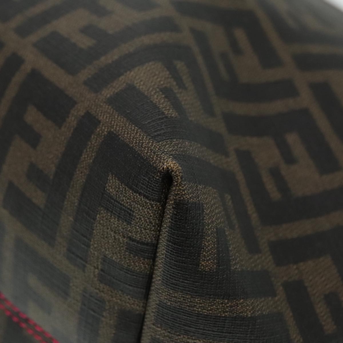 FENDI Zucca Canvas Tote Bag Brown Black gold 90403