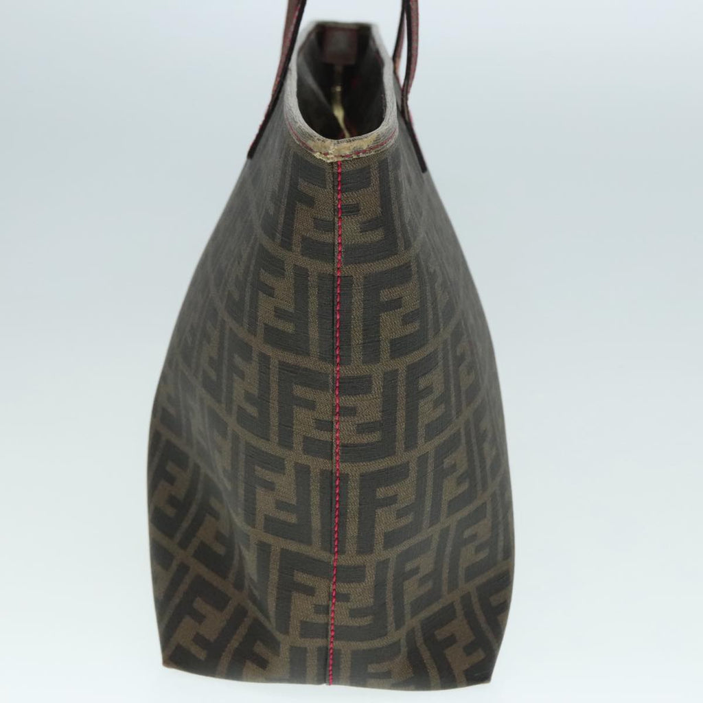 FENDI Zucca Canvas Tote Bag Brown Black gold 90403