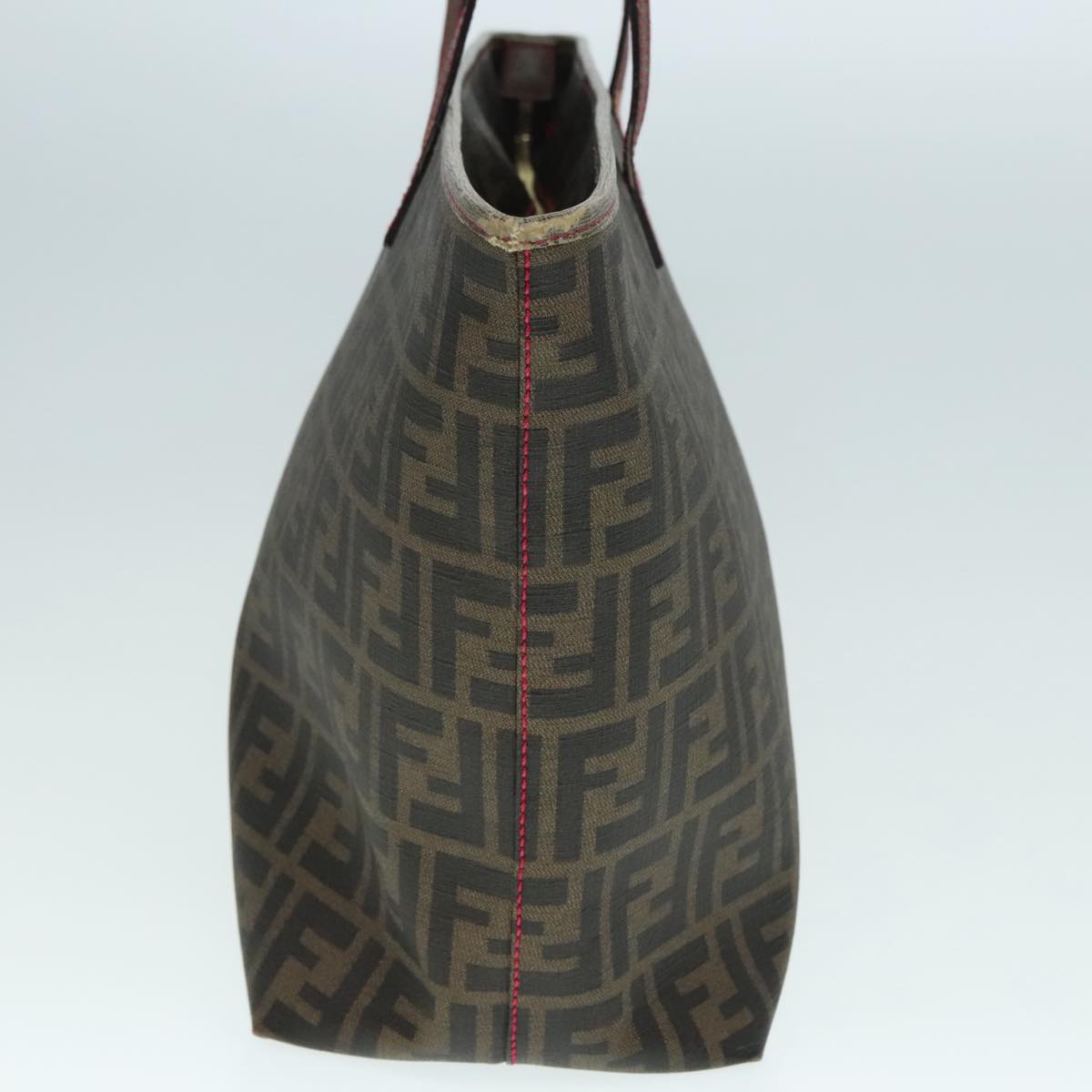 FENDI Zucca Canvas Tote Bag Brown Black gold 90403
