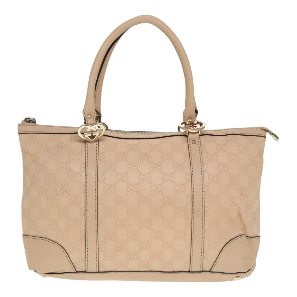 GUCCI GG Canvas Lovely Hand Bag Beige Gold 257069 90406