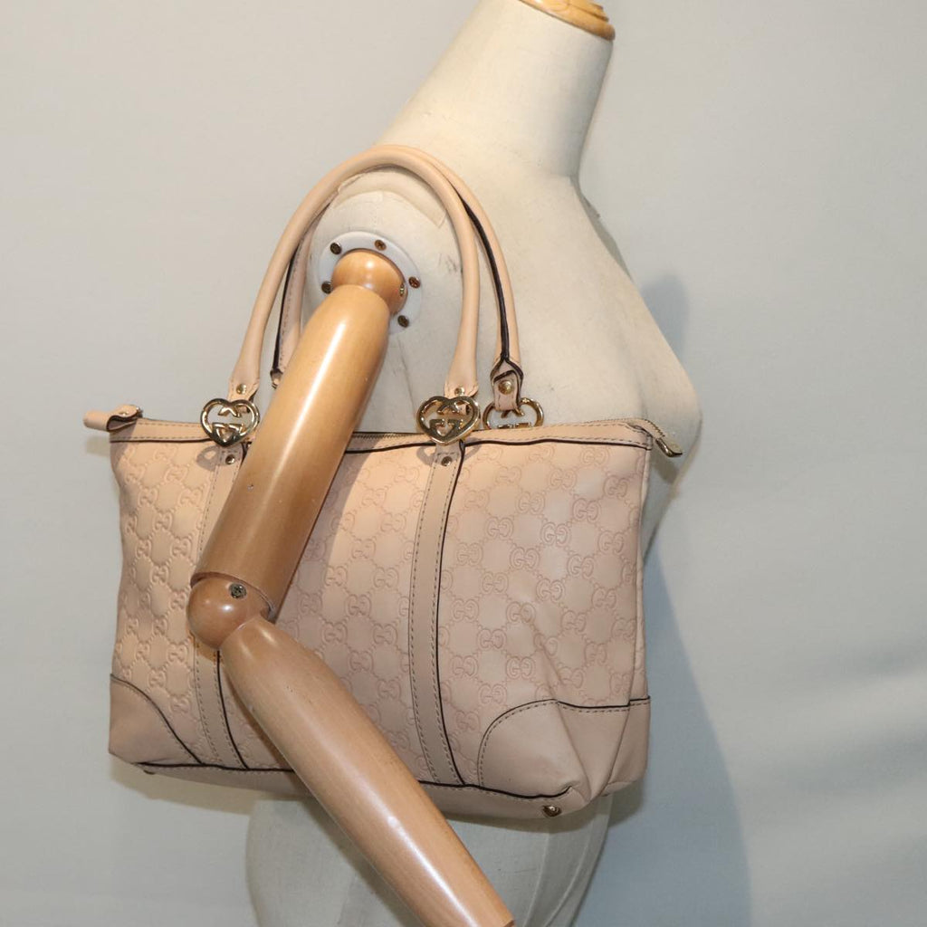 GUCCI GG Canvas Lovely Hand Bag Beige Gold 257069 90406